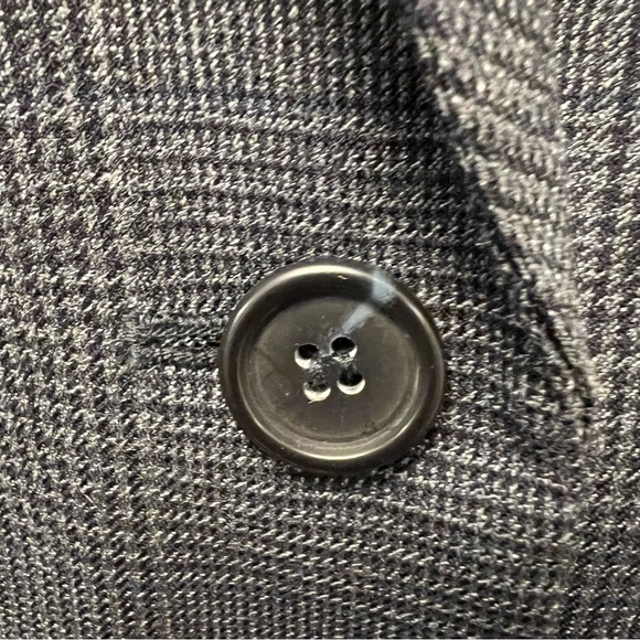 NWT Jones New York Charcoal Gray Plaid Olivia Blazer Fitted Suit Blazer US 10 - Picture 8 of 16